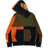 Ba 22 pe designer hooded sweater klassieke aap camouflage 3D geprint sweatshirt hoge kwaliteit aap katoen hoodie mannen en vrouwen hiphop losse OS rits vest 20 kleuren