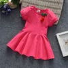 Summer Girls Short Sleeve Causal Dress Baby Kids A Line Swing Basic Skater Twirl Summer Mini Sport Dress Clothes for 1-4 years G220518