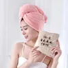 Microfiber Coral Fleece Tjockning Hårtorkning Handduk Hatt Turban Super Absorberande Amazing Magic Quick-Drying Hair Shower Cap Bad Handdukar SN4778