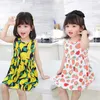 Vestidos de menina 1-7 anos meninas meninas sem mangas Roupas de verão Princesa vestido infantil infantil bola de bola de roupas de roupa de roupa