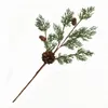 장식용 꽃 화환 현실적으로 보이는 인공 삼나무 선택 사이프러스 잎 소나무 원뿔 줄기 가짜 식물 크리스마스 장식 plasti