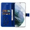 Étuis portefeuille à rabat papillon en cuir PU en relief pour Samsung Galaxy S22 Ultra S21 FE S20 Note 20 Note10, fentes pour cartes, support de téléphone avec lanière