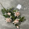 ONE Faux Flower Long Stem Curling Rose Simulation Spring Rosa for Wedding Centerpieces 8 Colors Available