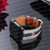 Mode Horlogeband Bandjes Voor Apple iWatch 7 Serie 6 5 4 3 2 1 G Designer Bands 45mm 42mm 38mm 40mm 44mm Lederen Armband Luxe Kleurrijke Bloem Bee Snake Smart Strap