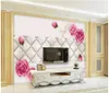 Fond d'écran pour les murs 3D Belle explosion de style européen Art de rose pour chambre à coucher Sofe Fond mural mural Papel de parede