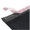 100 個バブル封筒セルフシール黒箔袋バブルメーラーギフト包装用裏地ポリウェディングバッグ郵送封筒