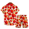 Camisas informales para hombre, chaqueta para hombre, verano 2022, estampado 3d, camisa fresca de alta calidad, estilo vegetal, patrón de pulpo de fruta Animal