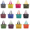 Grand sac à provisions pliable sac à main en nylon sac à domicile sac à main portable sac à main portable réutilisable poche pliante respectueuse de l'environnement 12 Color Stout
