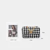 أكياس المساء houndstooth سلسلة رفرف حقائب الكتف للنساء سلسلة منقوشة الكورية السيدات حقيبة crossbody الشتاء الإناث وحقائب اليد الصغيرة 220407