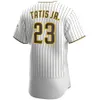 2022 Baseball Jerseys Tatis Jr. 23 Manny Machado 13 Jersey White Home Tan Alternate Brown Color Button Up Stitched Size S-XXXL