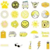 50st Lot VSCO Yellow Cartoon Sticker Pack för barnleksaker Bagage DIY Laptop bil dekaler anteckningsbok telefonfodral kylskåp vattentät