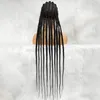 Perruques tressées 360 dentelle perruque tressage cheveux pour les femmes noires boîte synthétique perruque en haute qualité