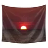 Vägg hängande art deco sunrise beach wave tapestry vardagsrum sovrum hem dekor bakgrund dekorativ vägg tapestry j220804