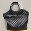 Abendtaschen Modetrend -Tasche Frauen Totes Handtasche Frau Designer Icare Maxi Einkaufstasche Schwarz weißes Leder Reisen Big Schulter265v