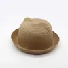 Ear Solid Color Korean Version Spring Summer Women Straw Hat Sun Protection Girl Shade Outdoor Visor Cap Beach Hat