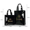 Princess Crown Print PVC Sac à main réutilisable pour les femmes Eco Friendly Summer Tote Beach Sacs à main Grand Casual Ladies Work Bag 220720