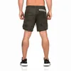 Pantaloncini da corsa mimetici estivi da uomo 2 in 1 doppio ponte atletico all'aperto da jogging allenamento maschile palestra fitness 220629