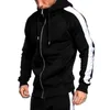2 stks mannen hoodie joggers broek tracksuit lopen loopt jogging gym sportkleding pant pant sweat suit training workout set