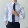 Chemises habillées pour hommes Style coréen Slim rayé chemise à manches longues hommes vêtements mode automne affaires chemisiers formels hauts vêtements pour hommes Vere22
