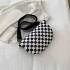 Fanny packs Acrylic Chain Decorative Bag Women's Spring and Summer Fashion Checkerboard Single Shoulder Messenger Bag Chest Bag Fashion 220627