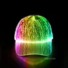Chapéus de festa lideraram o chapéu de fibra óptica malha de pato tanque de beisebol Ajuste esportivo de publicidade luminosa colorida Capzc1127