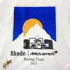 Rhude Tshirt 블랙 화이트 레이싱 카 남성 여성 고품질 Rh t 셔츠