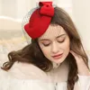 Berets Banquet Fascinator Hair Pillbox Hat vrouwen 100% wol vilt Beret Cap Lady Cocktail Party Wedding Fedora Top Hatberets Beretsberets Wend