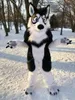 Halloween Fur Husky Fox Mascot Costume Cartoon Animal Personagem Carnaval Festival Dresses Fantasia Tamanho Adultos Tamanho de Festa ao ar livre de Natal