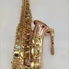 Professionell fosforbrons Alto Saxofon R54 Double-rib armerad Abalone-knapp Bass Big Mouth Tone genomskinlig musikinstrument med fall