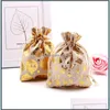 Emballage cadeau événement fête fournitures fête maison jardin bronzant noël Dstring sac pochette pour emballage 10X14Cm bonbons métalliques friandises sacs 13X1