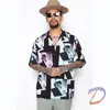 Camisas casuais masculinas wacko maria street hip hop impressão completa havaiana manga curta camisa eldd22
