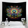 Tapisseries Inde sept étoiles Chakra tapisserie bouddha Yoga méditation Hippie mur Mandala décor à la maison Jampu sorcellerie tapisseries