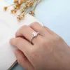 CxSjeremy Solid 14K 585 옐로우 골드 6 * 8mm 15ctw 타원형 Moissanite 약혼 반지 결혼식 신부 기념일