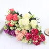 Decorative Flowers & Wreaths Hydrangea Silk Flower Artificial White Wedding Party Fake Home Living Room Office Festival DecorationDecorative