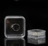 40 * 40mm Transparent Flottant Vitrine Boîtes Boucle D'oreille Gemmes Bague Bijoux Suspension Emballage Boîte PET Membrane Support SN3722