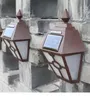 Solväggsljus utomhus sollampor LED Vattentät trädgårdsdekor för staket balkong Courtyard Street Light Path Porch Lamp