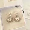 Clip-On skruv Back Shell Diamond Pearl Fashion Atmospheric Earrings EarringsClip-On ODET22