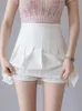 Zoki sexy vrouwen geplooide rok zomer high taille chic een lijn dames roze mini rok Koreaanse ritsje preppy stijl meisjes dansrokken 220701