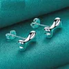 925 Sterling Silver Bone Stud Earring For Woman Fashion Charm Wedding Engagement Party Jewelry