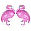 Partijdecoratie 2 stks / pak Flamingo Folie Ballonnen Zomer Hawaiiaanse Roze Helium Globos Ballon voor verjaardag Aloha Decor Gunsten