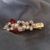 Haarclips Bronrettes Muylinda Flower zoetwaterparels clip voor meisje vrouwen gouden eendbill barret handgemaakte haarspeld accessoires sieraden gif