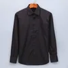 Classic Black French Cufflinks Men's Business Dress Long Sleeve Shirt Lapel Men Social 4XL 5XL 6XL Regular Fit 220330