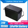 Liitokala 24V 100Ah LifePO4電池用太陽光発電カートのためのフォークリフト防水電池パック、インバーター、太陽系、マリンモーター