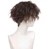 Parrucche sintetiche per capelli Cosplay Shangke Parrucche sintetiche per capelli ricci corti per uomo Ragazzo Costume Cosplay Party Nero naturale Resistente al calore Falso 220225