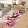 Tapetes de flanela de flores de flor rastejando sala de estar de mesa de mesa tapete tapete tapete lavable piso house househing tape