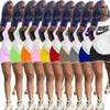 Grossistkvinnor designer spårdräkter sommarkläder kläder t shirt shorts två stycken set jogger sport kostym mode brev tryck o-hals k3963