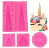 5st/Set Unicorn Mold Silicone Mold Fondant Mold Cake Decorating Tools Unicornio Mold Fondant Chocolate Candy Gumpaste Molds FY5032 SXAUG02