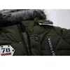 2022 New Winter Keep Warm Boys Jacket Long Style Fur Collar Fleece Thick Hooded Outerwear Jacket For Kids Children Windbreaker J220718