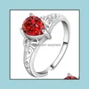 Solitaire Ring Rings for Women Cubic Zirconia China Wholesale Wedding Crystal Red Sier Diamond Gemstone Drop de Sexyhanz DH2CF