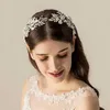 Silver Leaf Rhinestones Bridal Headpieces Hoopdand Wedding Haar Sieraden Kroon Kroon Hoofdkleding Haaraccessoires voor Bruid Vrouw CL0387